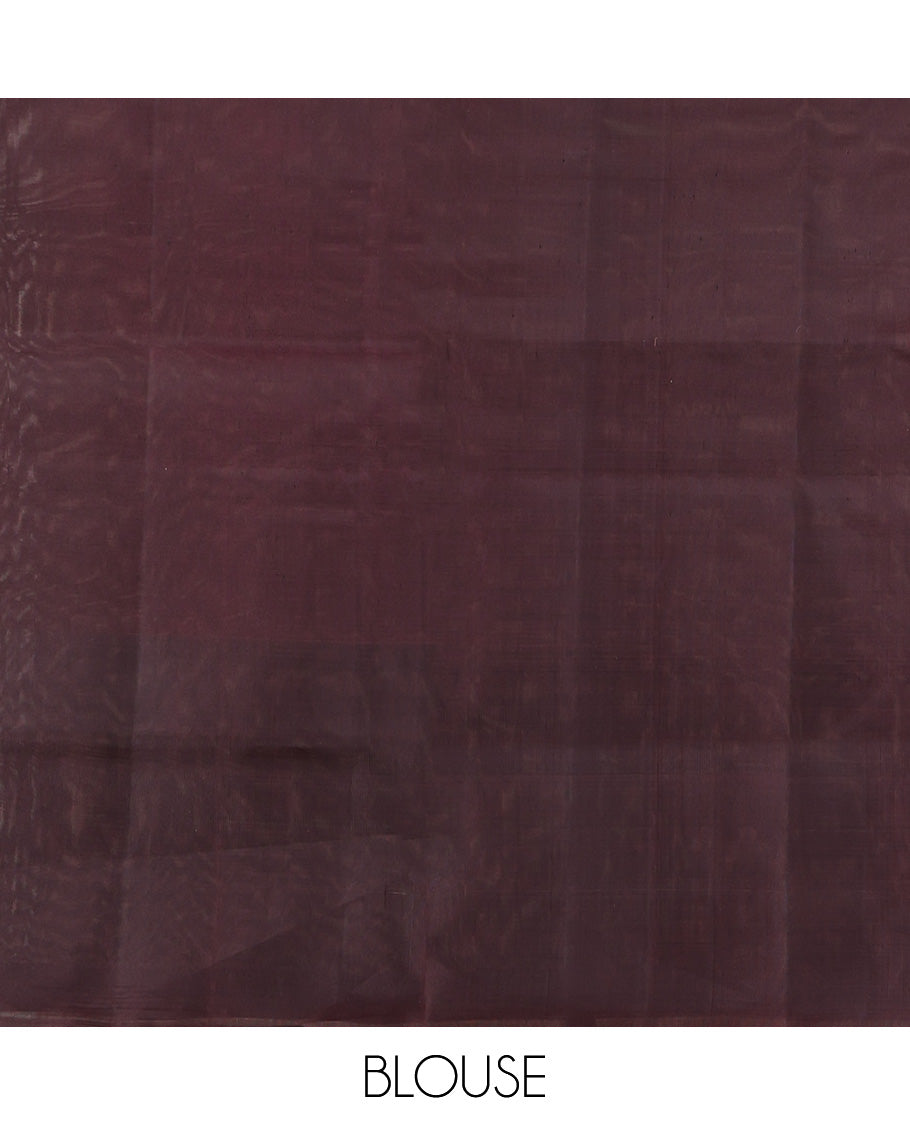 Mustard Mayuri Lite Silk Mix Saree, Subtly Sparkled with Buttas All Over Its Body, Complemented by a Contrast Border of Paithani-Style Floral Designs, Contrast Pallu of Intricate Designs, and Paired with a Contrast Blouse