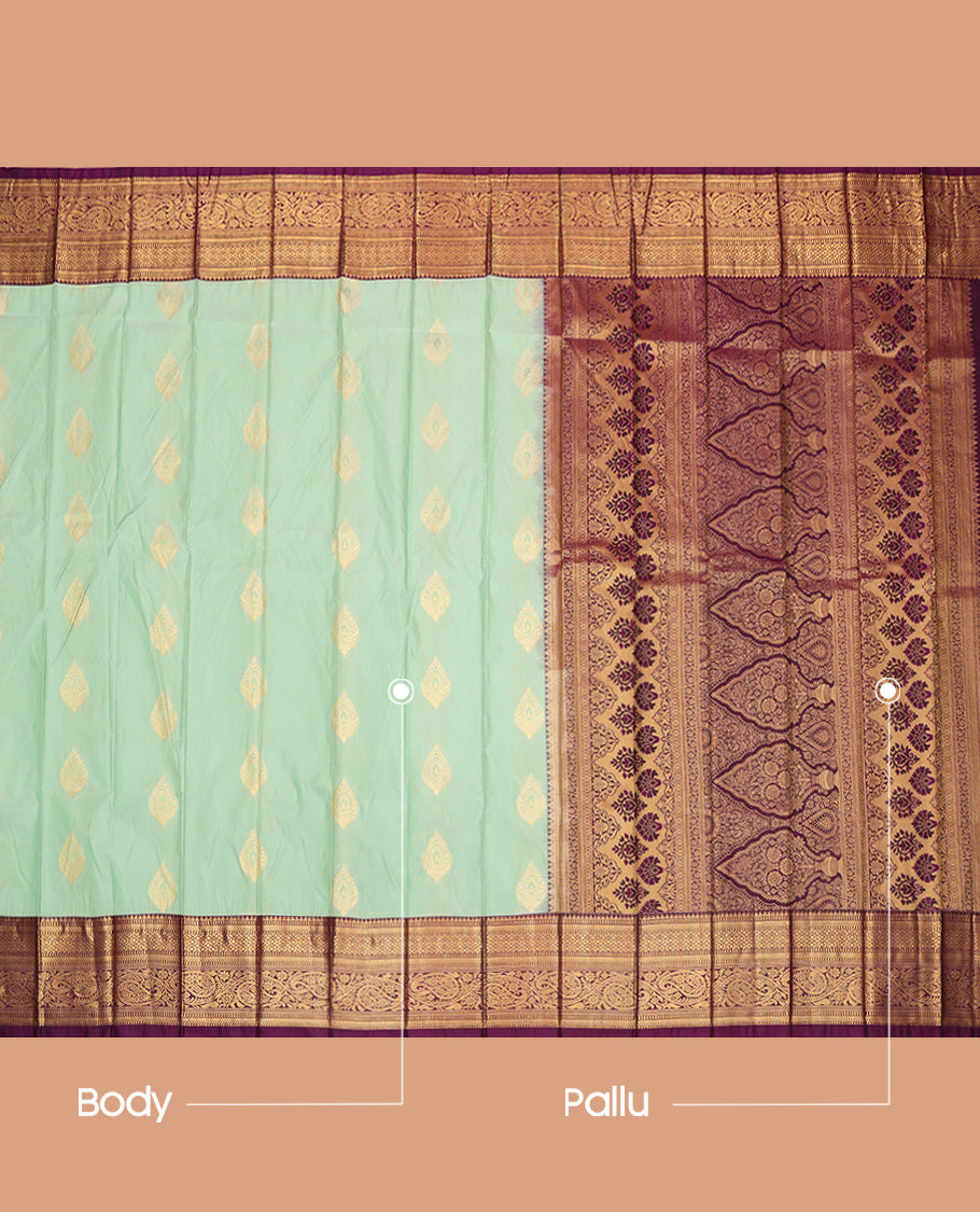 Pista Green Budget Silk Saree