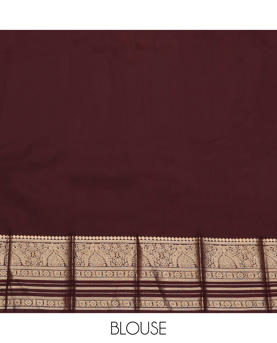 Pink Budget Silk Saree, Detailed with Zari Buttas, Complemented by a Contrast Traditional Zari Design Border, Geometric Pallu, and Contrast Blouse