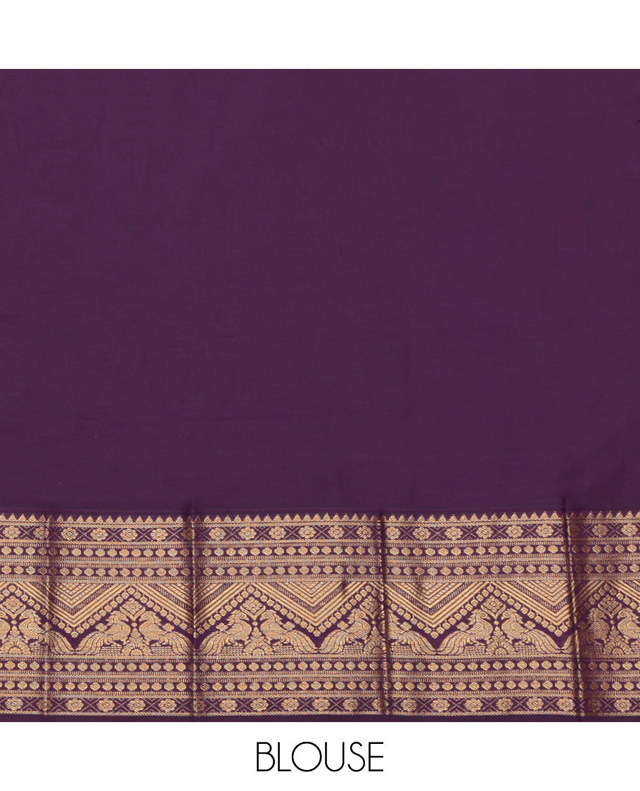 Red Zari Butta and Stripes Budget Silk Saree