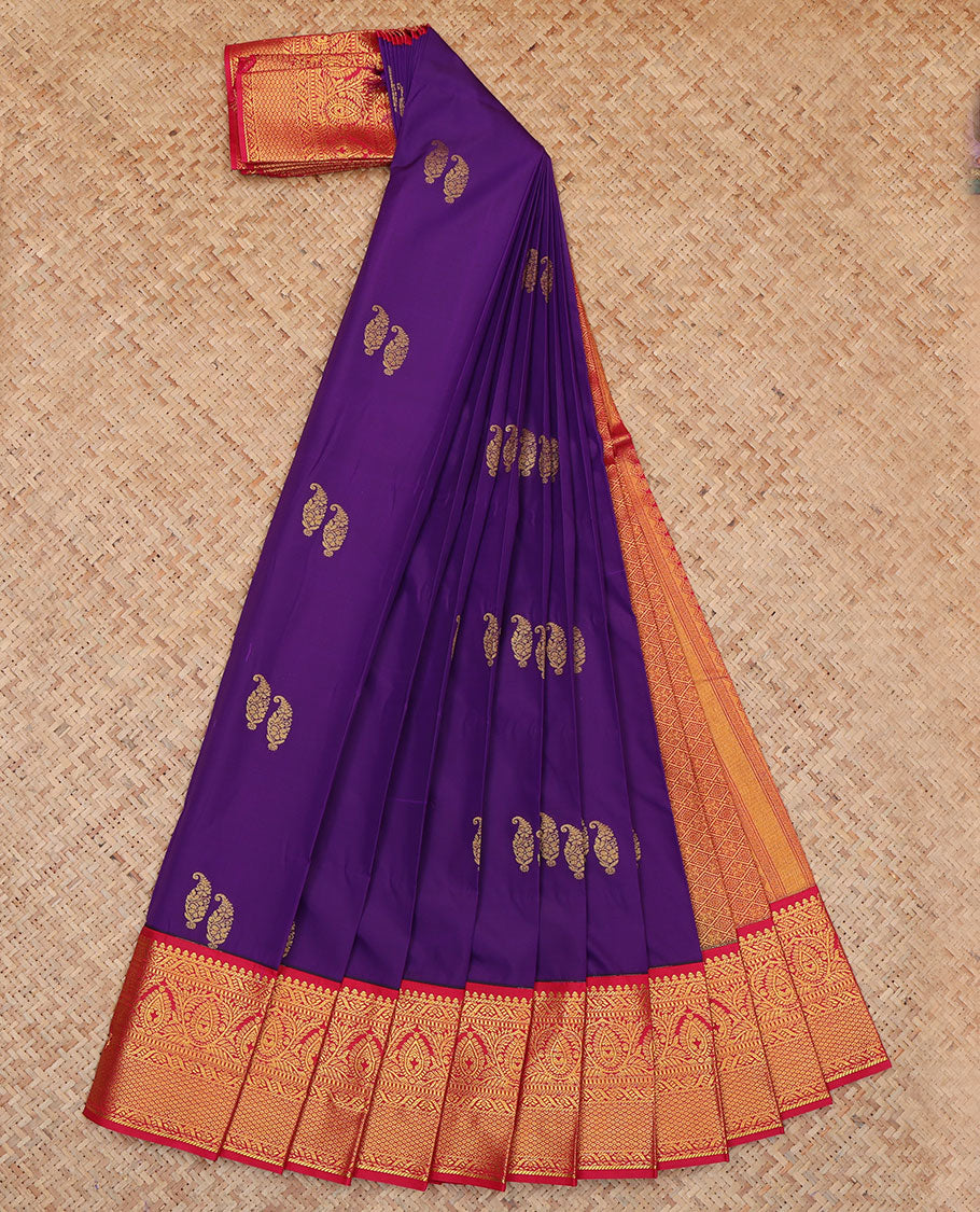 Violet Budget Silk Saree