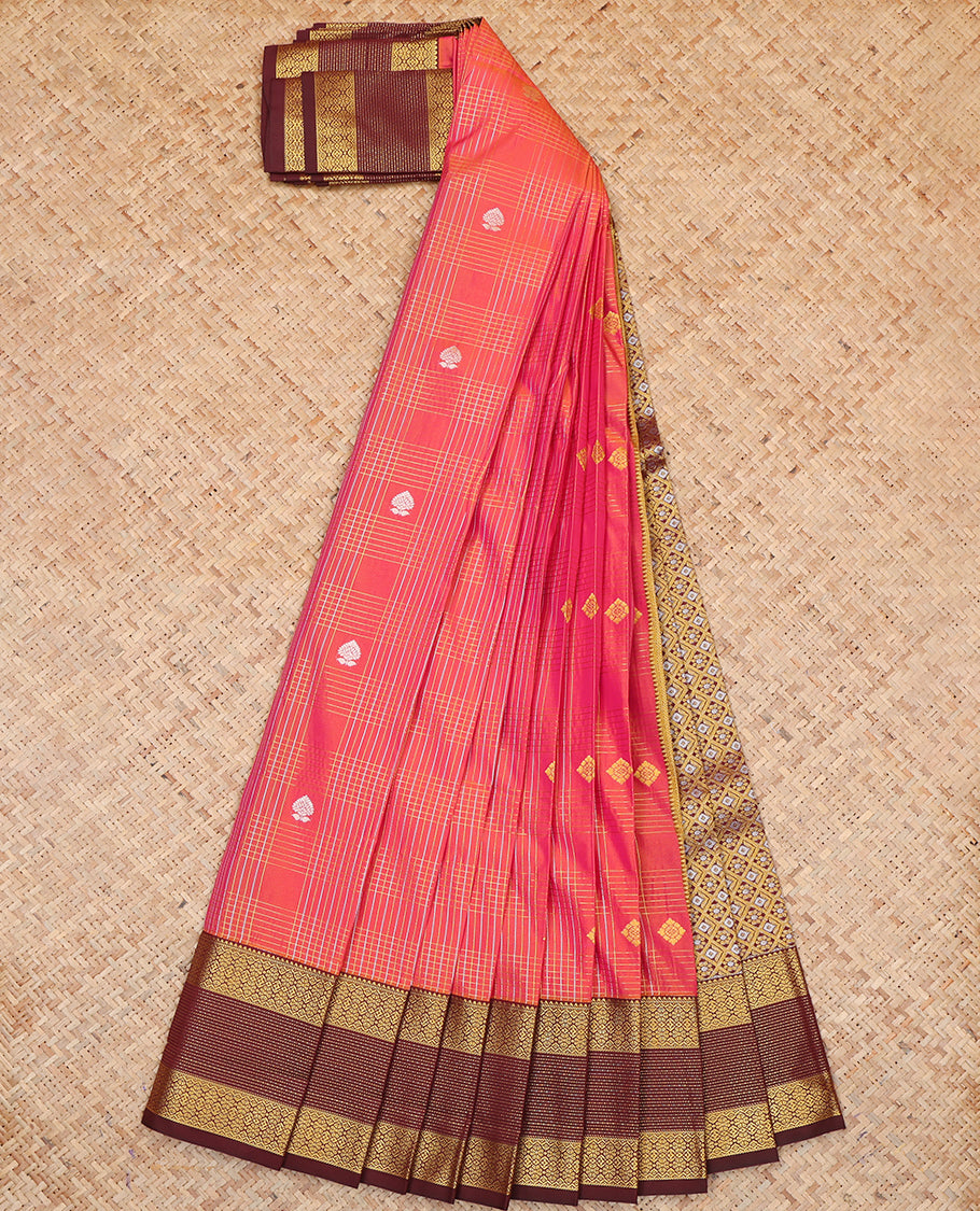 Orange Budget Silk Saree