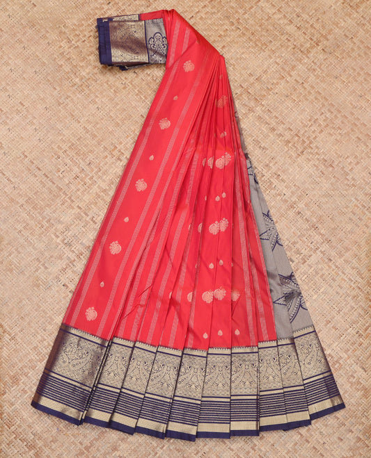 Red Stripes Budget Silk Saree