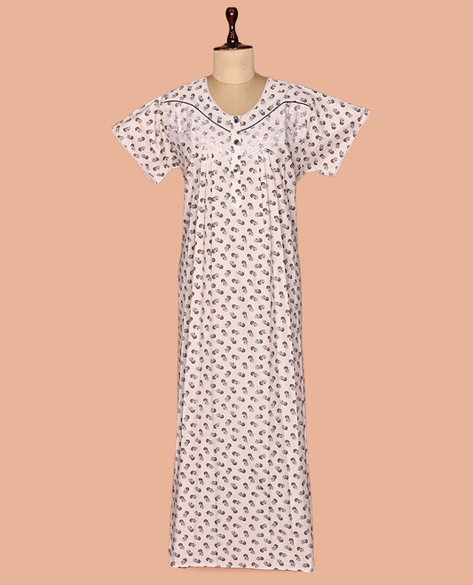Off-White Cotton-Blended Nighty