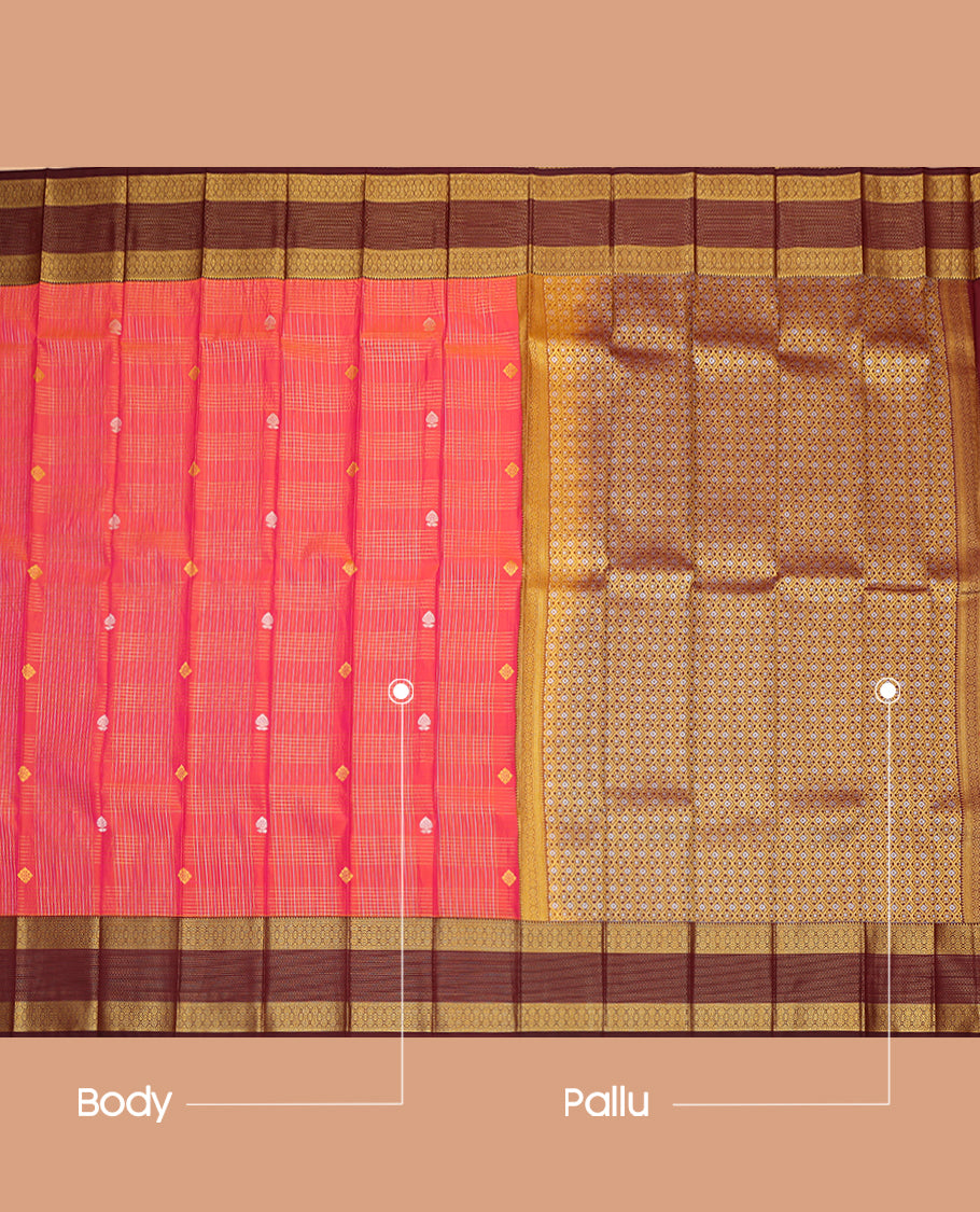 Orange Budget Silk Saree