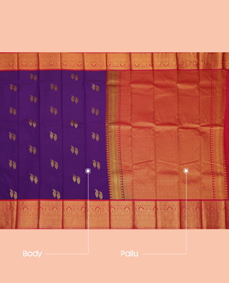 Violet Budget Silk Saree