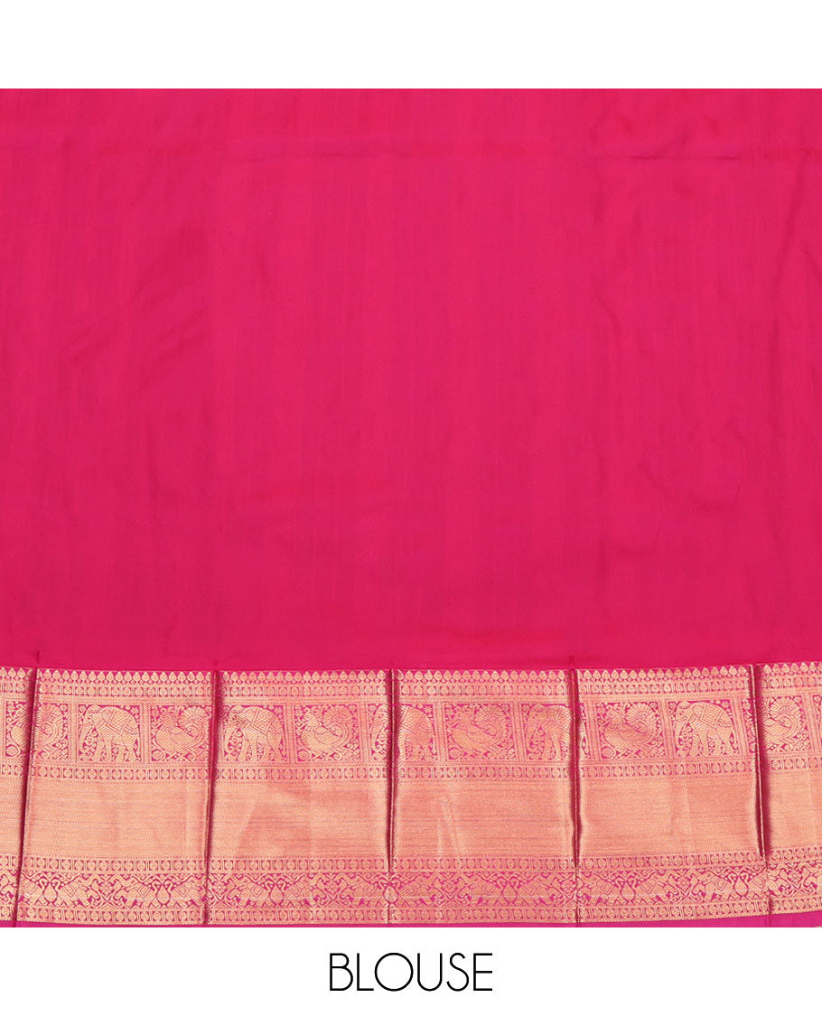 Maroon Budget Silk Saree, Adorned with Zari Designs on Its Body, Complemented by Contrast Traditional Zari Design Border, Intricately Designed Pallu, and Paired with a Contrast Blouse