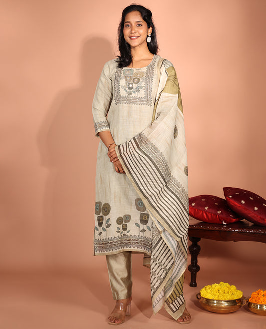Sandal Cotton Readymade Suit