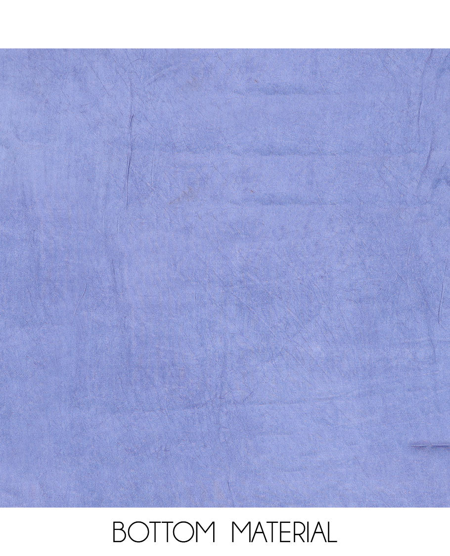 Lavender material chudidar set, floral print with sequins embroidery top, plain bottom, and paisley vine sequins embroidered dupatta