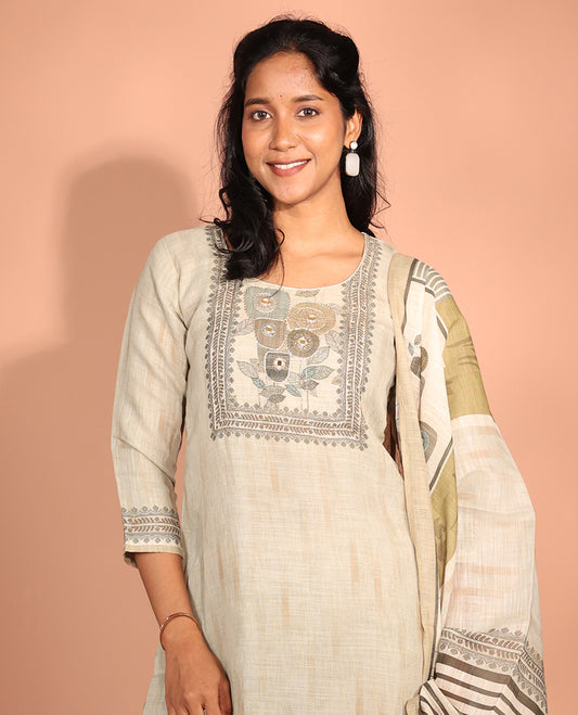 Sandal Cotton Readymade Suit