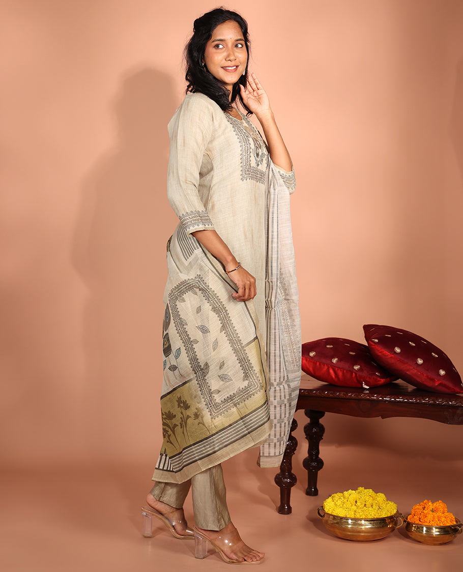 Sandal Cotton Readymade Suit
