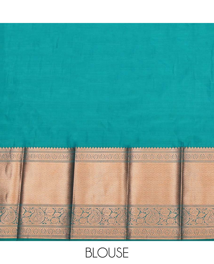 Pink Budget Silk Saree, Detailed with Jacquard Design, Complemented by a Contrast Traditional Zari Border, Grand Jaal Pallu, and a Contrast Blouse