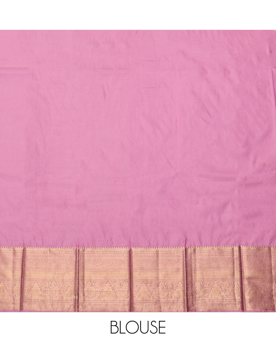 Wine Budget Silk Saree, Enthralled with Zari Buttas, Complemented by Contrast Traditional Zari Border, a Grand Pallu and a Contrast Blouse