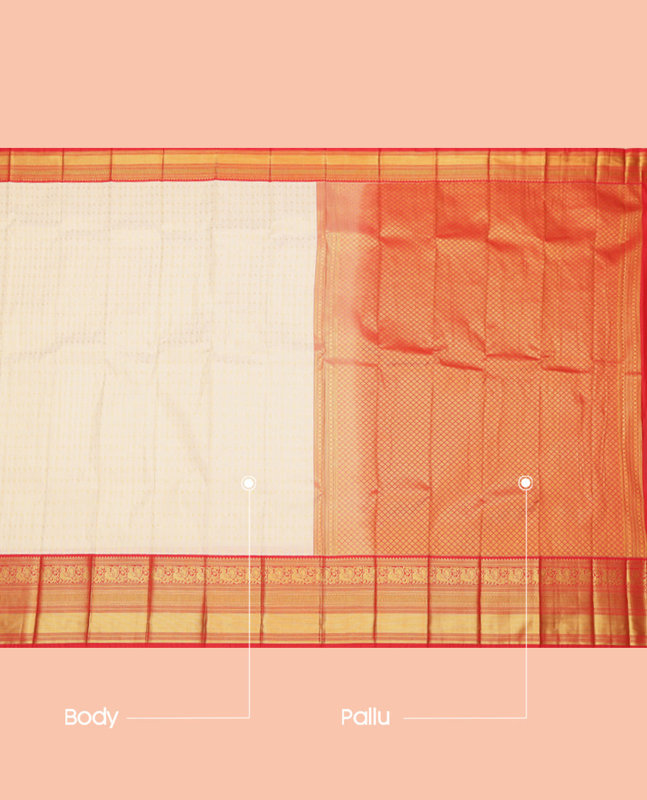 Cream Budget Silk Saree