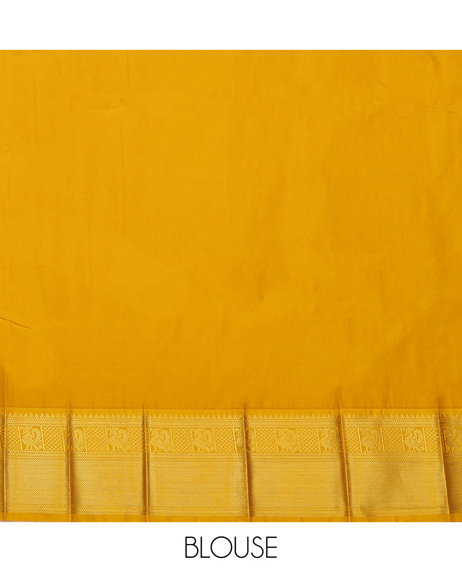 Red Budget Silk Saree, Decked Up with Zari Butta Enclosed Checks on Its Body, Complemented by a Contrast Traditional Zari Design Border, Sparsely Woven Pallu, and Paired with a Contrast Blouse