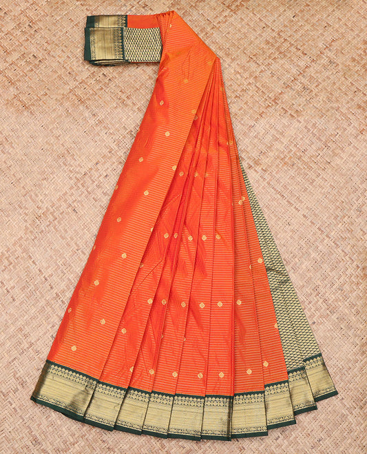Orange Budget Silk Saree
