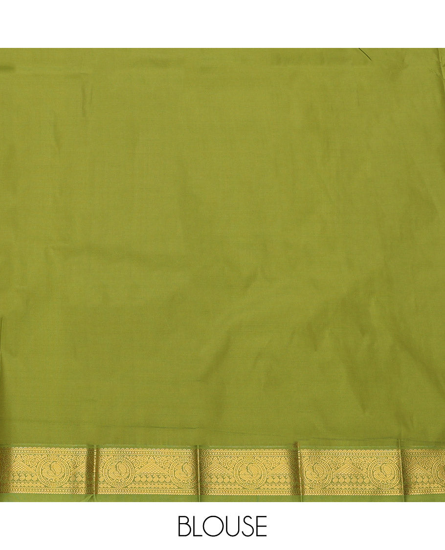 Maroon Budget Silk Saree, Elevated with Zari Buttas and Stripes, Complemented by a Contrast Traditional Zari Border, Geometric Pallu, and Contrast Blouse