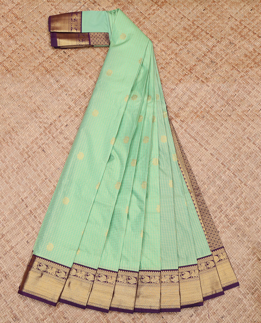 Turquoise Budget Silk Saree