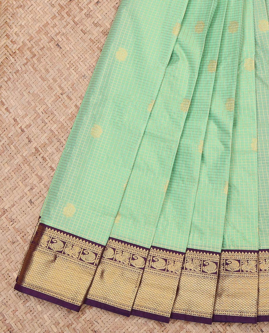 Turquoise Budget Silk Saree