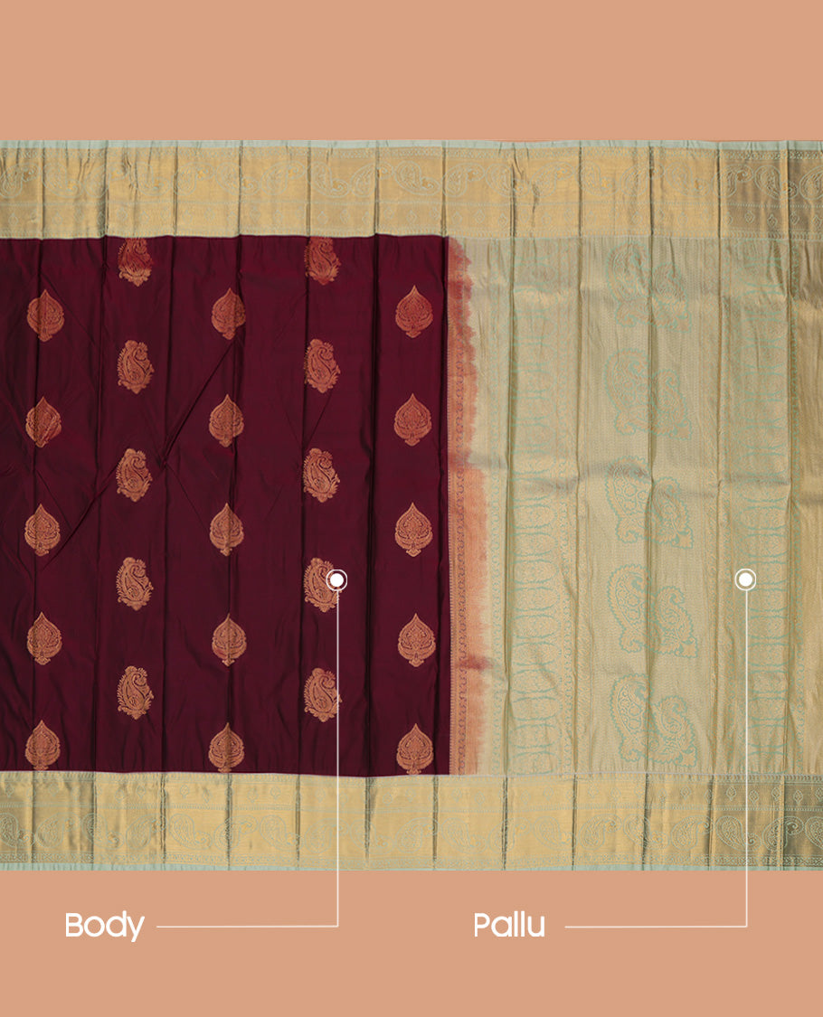 Burgundy Budget Silk Saree