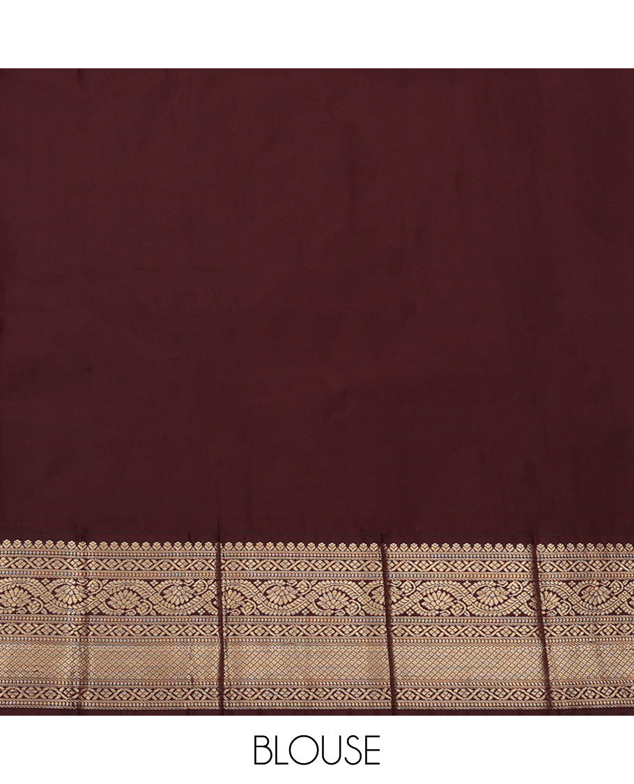 Pink Budget Silk Saree, Finely Crafted with Zari Buttas, Complemented by a Contrast Traditional Zari Border, Grand Pallu, and a Contrast Blouse