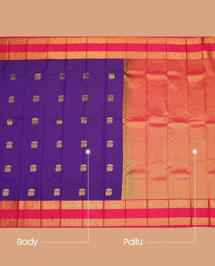 Violet Budget Silk Saree