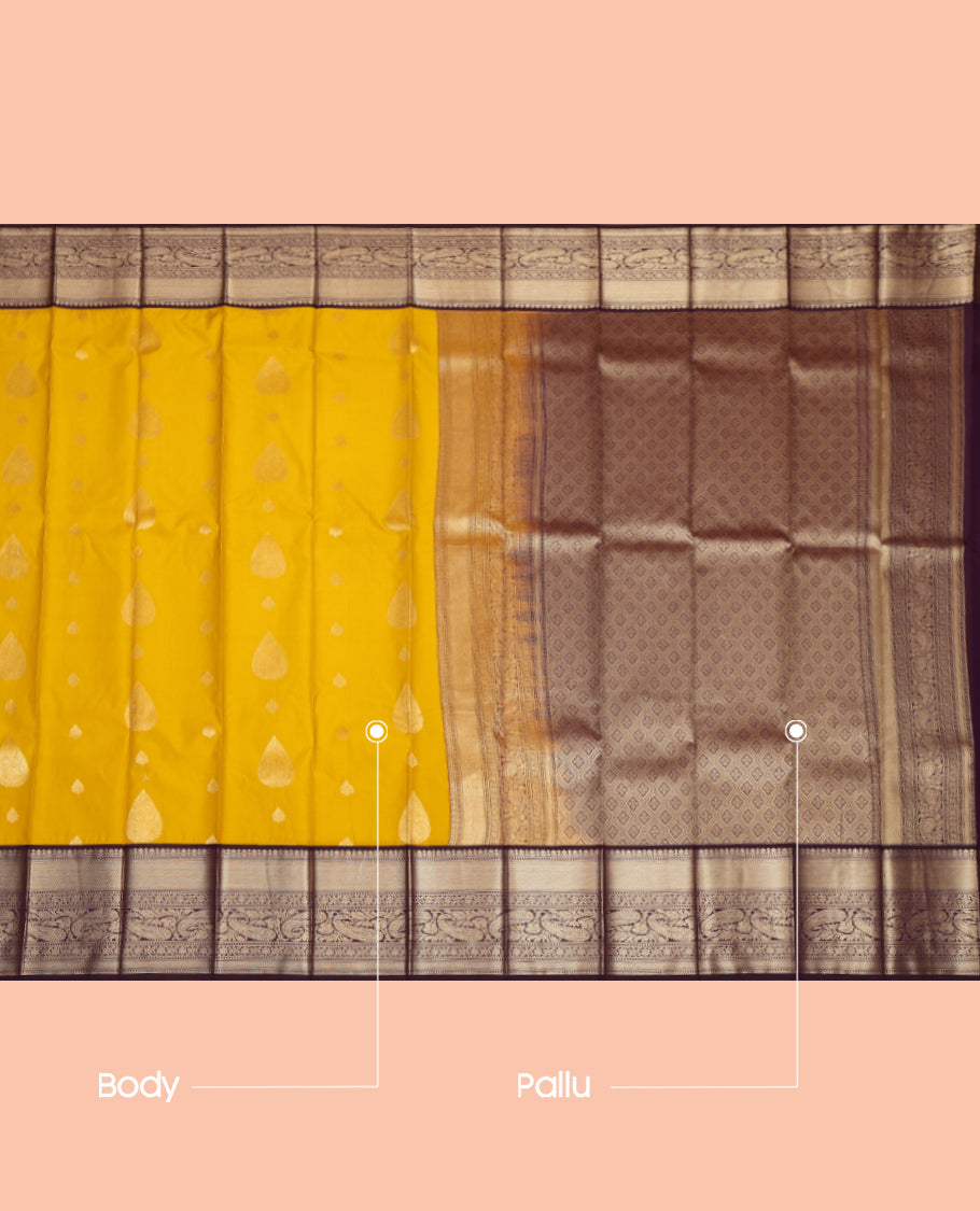 Mustard Budget Silk Saree