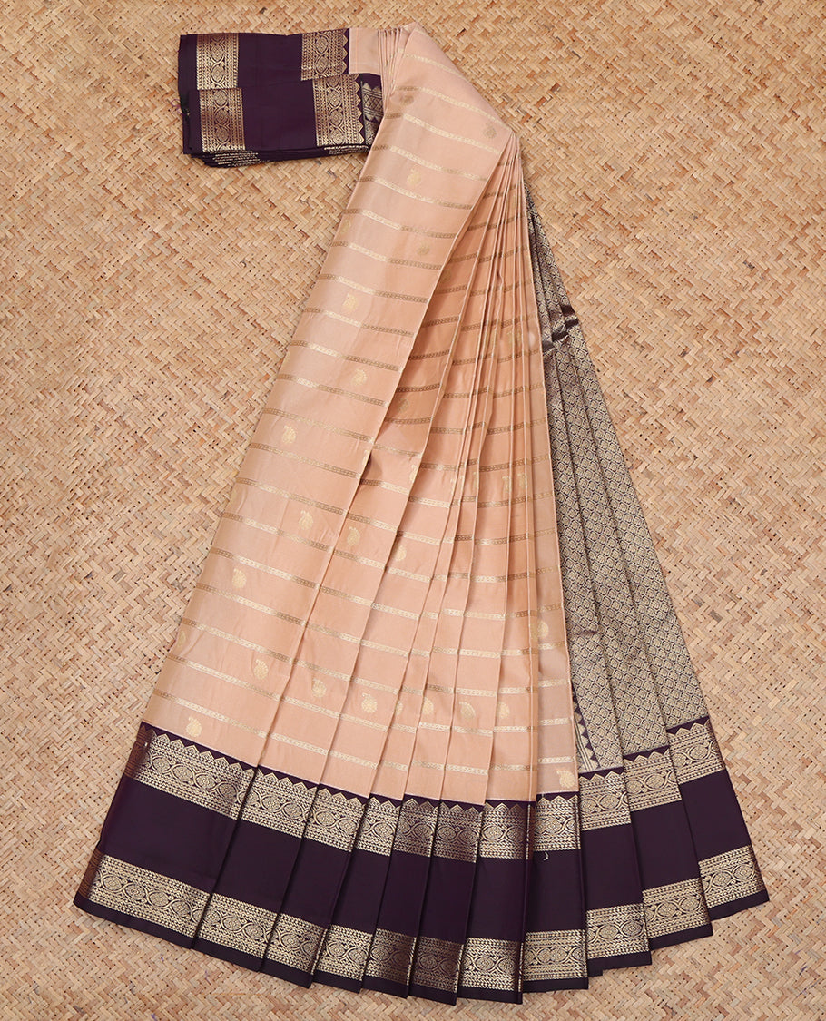 Peach Budget Silk Saree