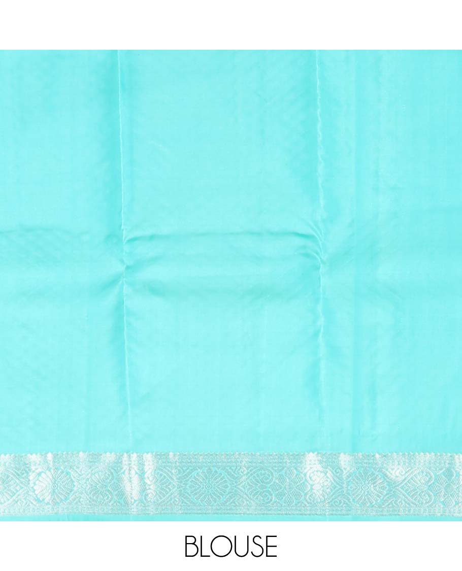 Maroon zari buttas Vasundhara silk mix saree, contrast jada nagam design border & leaf motifs pallu