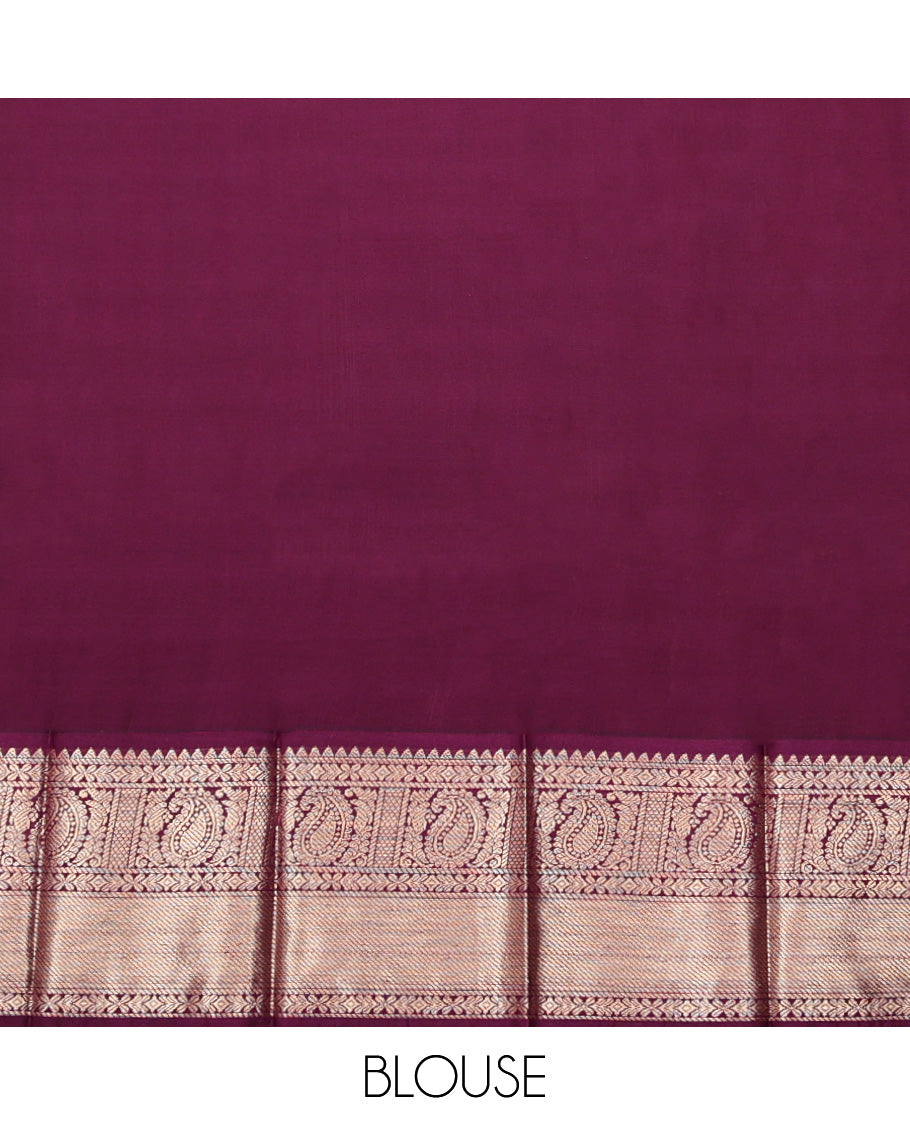 Yellow Budget Silk Saree, Sparsely Threaded with Zari Buttas, a Contrast Traditional Zari Design Border, Grand Pallu, and a Contrast Blouse