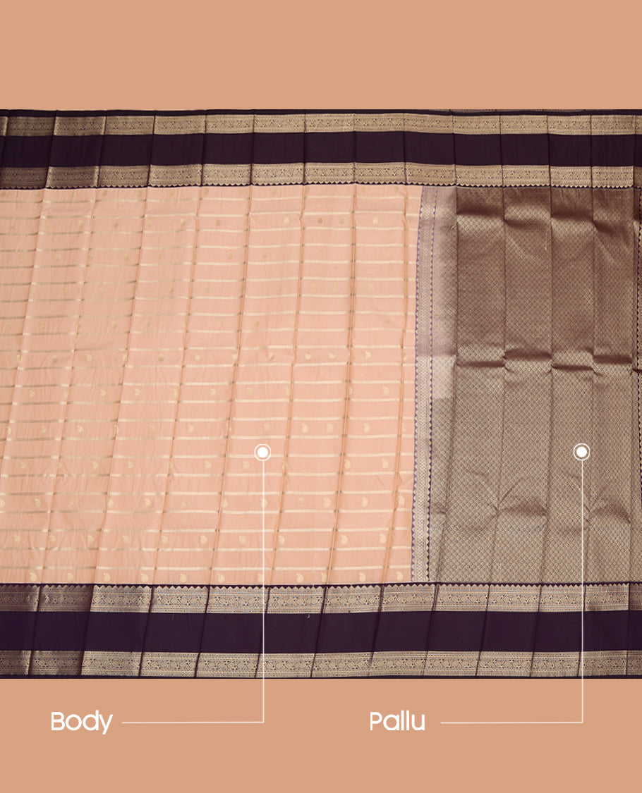 Peach Budget Silk Saree