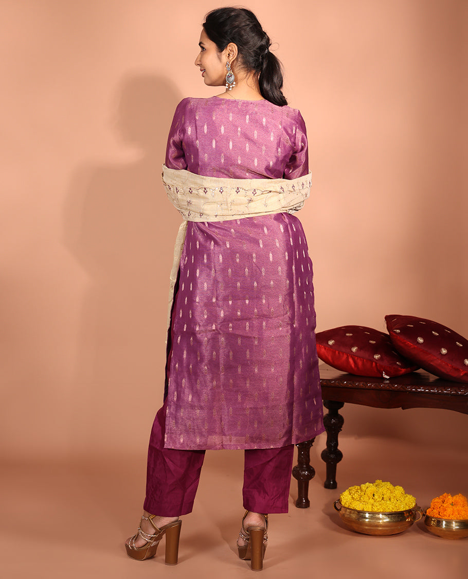 Purple Tissue Readymade Suit