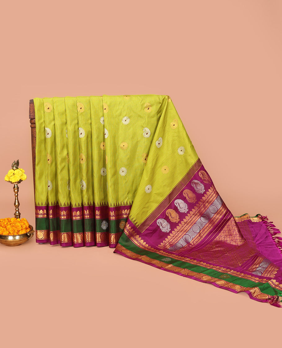 Green Gadwal Saree
