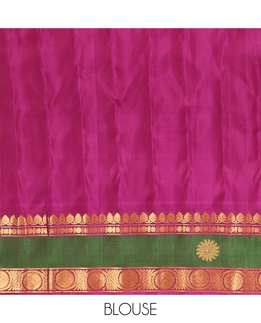 Green Gadwal Saree