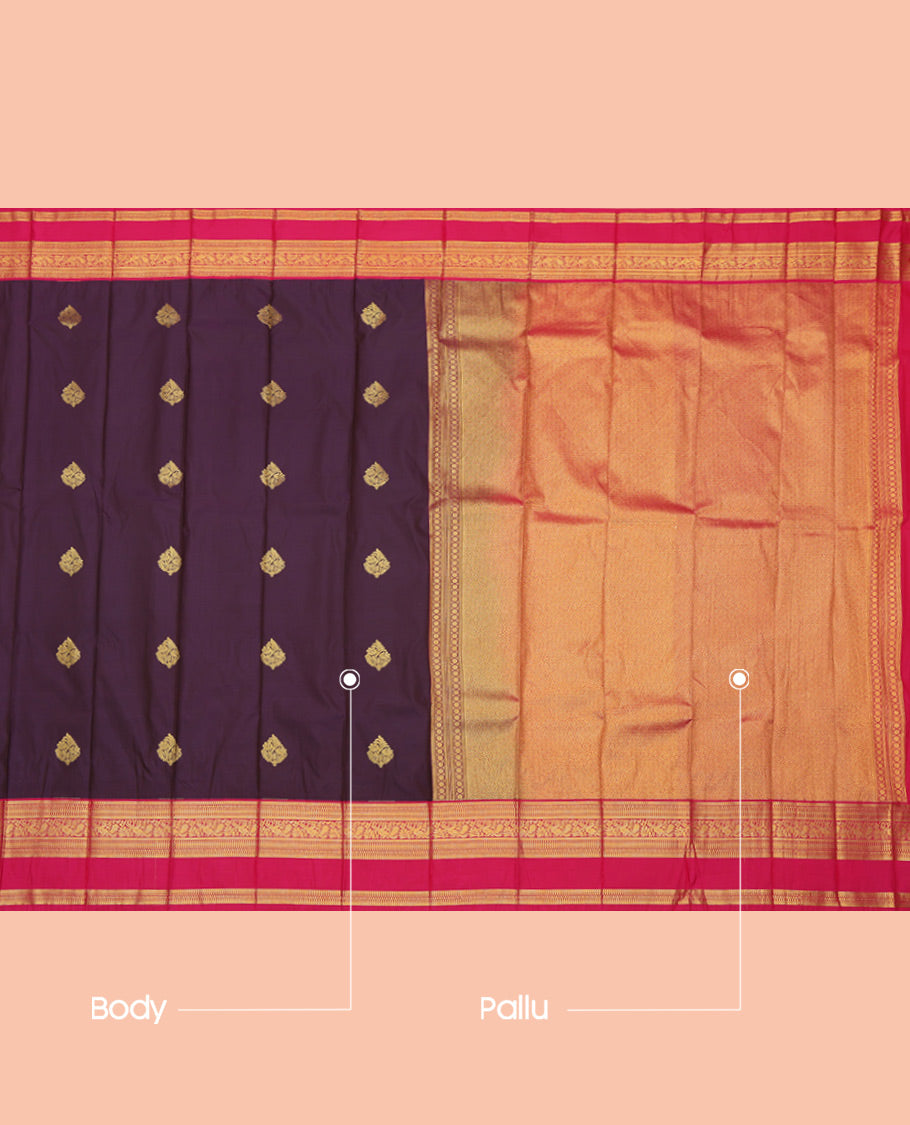 Violet Budget Silk Saree