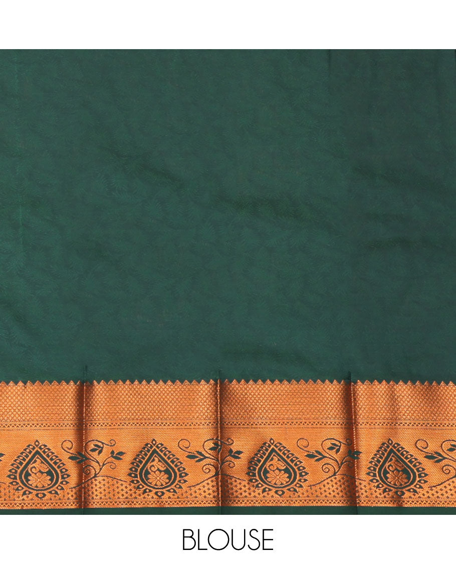 Light Maroon Budget Silk Saree, Elegantly Framed with Jacquard Design, a Contrast Traditional Zari Border, Grand Pallu, and a Contrast Blouse