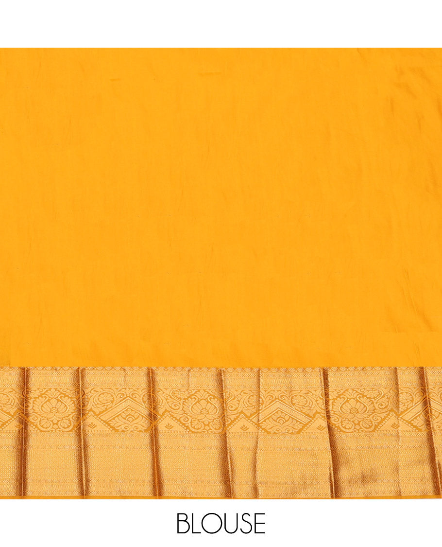 Pink Budget Silk Saree, Decked Up with Jacquard Design, Complemented by a Contrast Traditional Zari Border, Grand Pallu, and Contrast Blouse