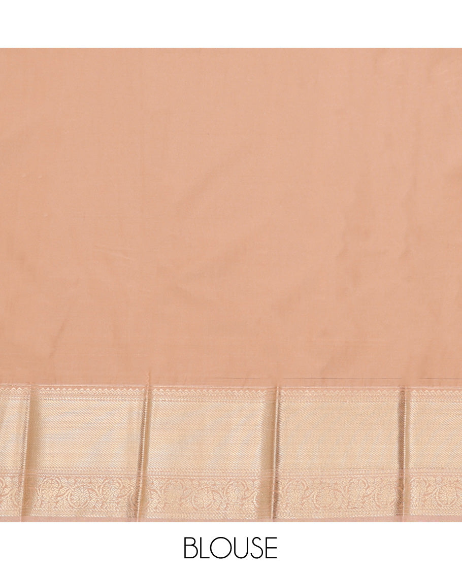 Dark Purple Budget Silk Saree, Enthralled with Zari Buttas Enclosed Checks, Complemented by Contrast Traditional Zari Border, a Grand Pallu and a Contrast Blouse