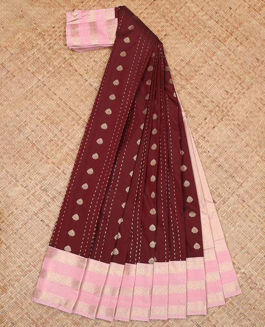 Maroon Budget Silk Saree