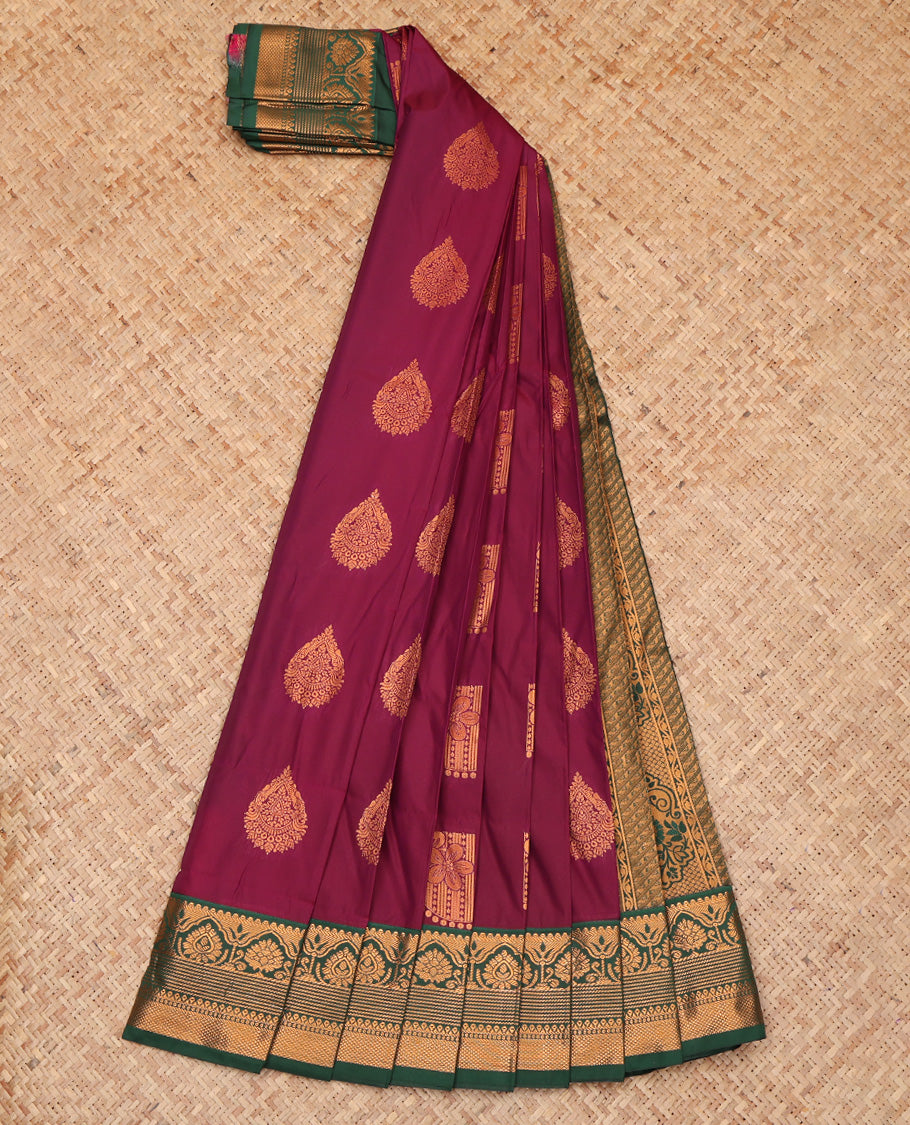 Maroon Budget Silk Saree