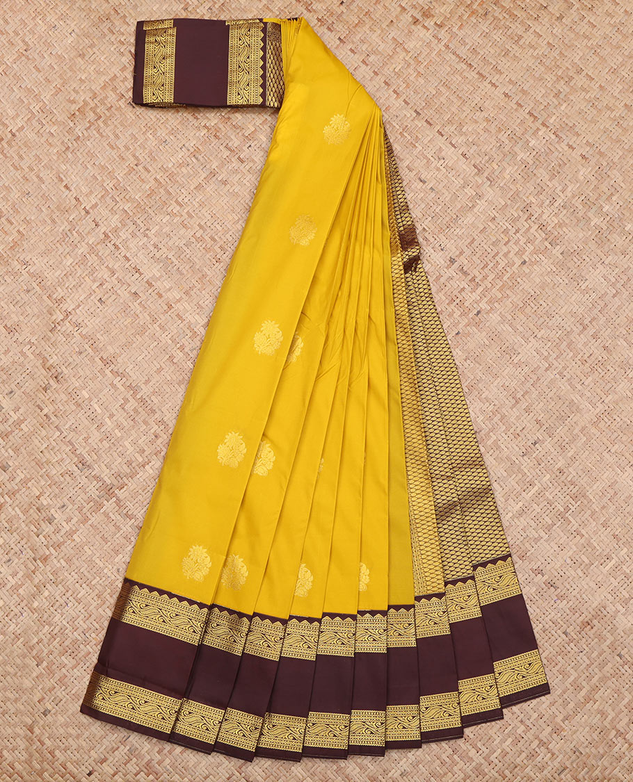 Yellow Budget Silk Saree