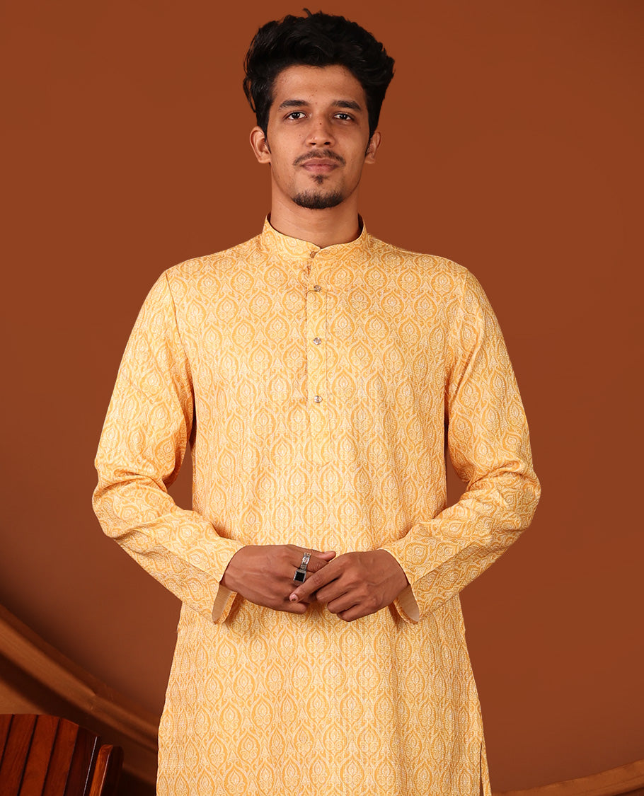 Orange Men's Kurta