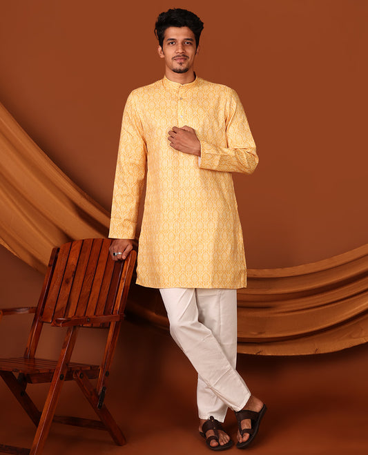 Orange Men's Kurta