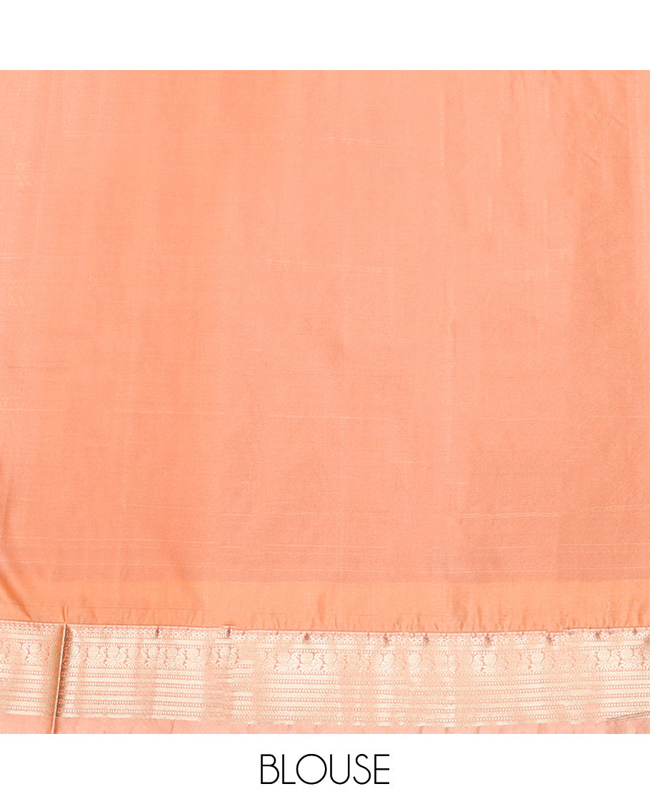 Red Budget Silk Saree, Beautified with Zari Buttas, Captivating Contrast Traditional Zari Design Border, Intricately Designed Pallu, and Has a Contrast Blouse