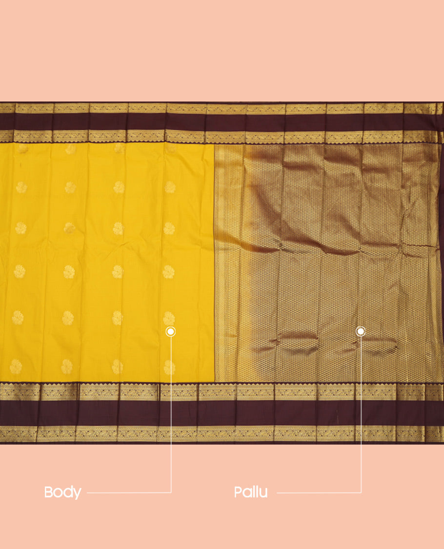 Yellow Budget Silk Saree