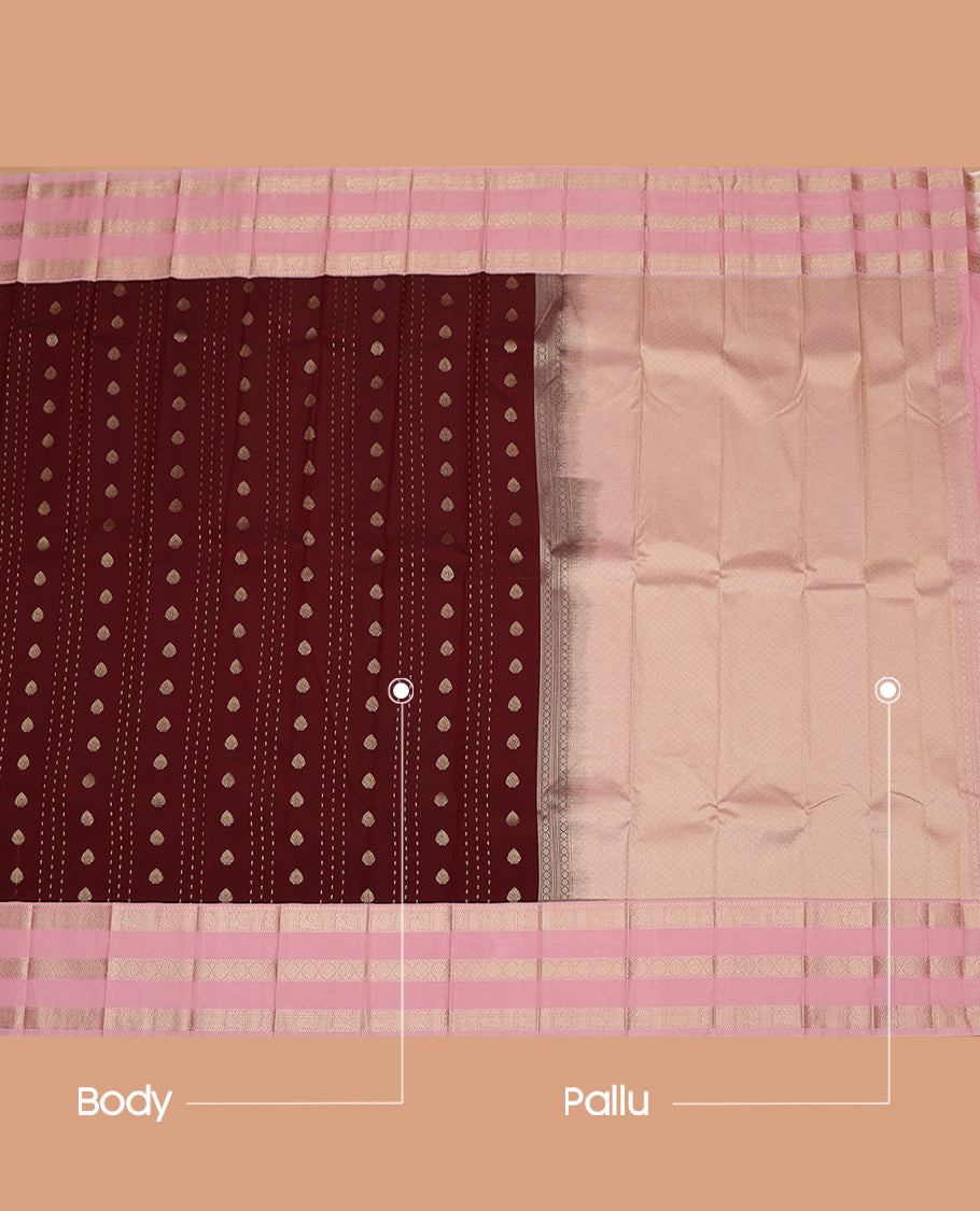 Maroon Budget Silk Saree