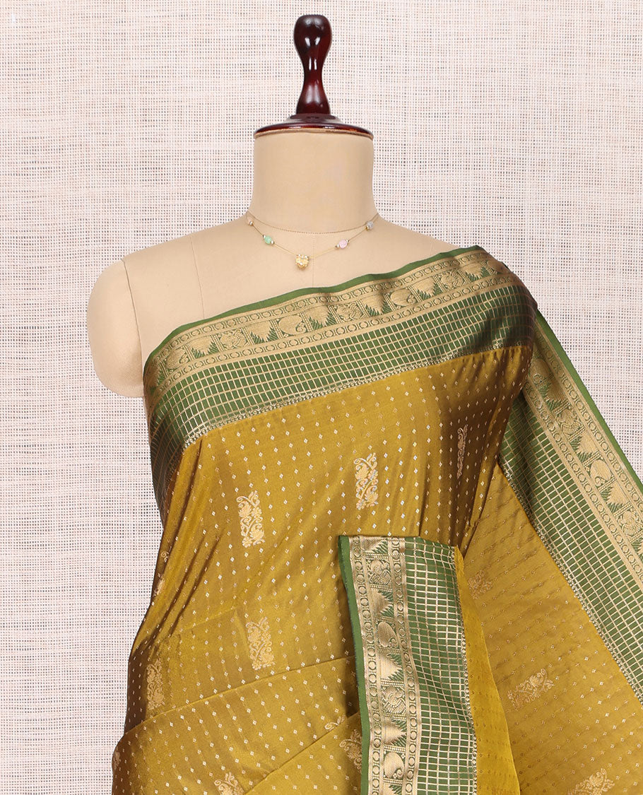 Green Paisley Design Budget Silk Saree