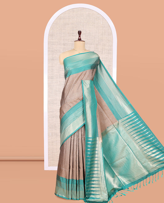 Pale Brown Budget Silk Saree