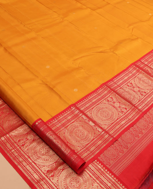 Yellow Kanchipuram Silk Saree