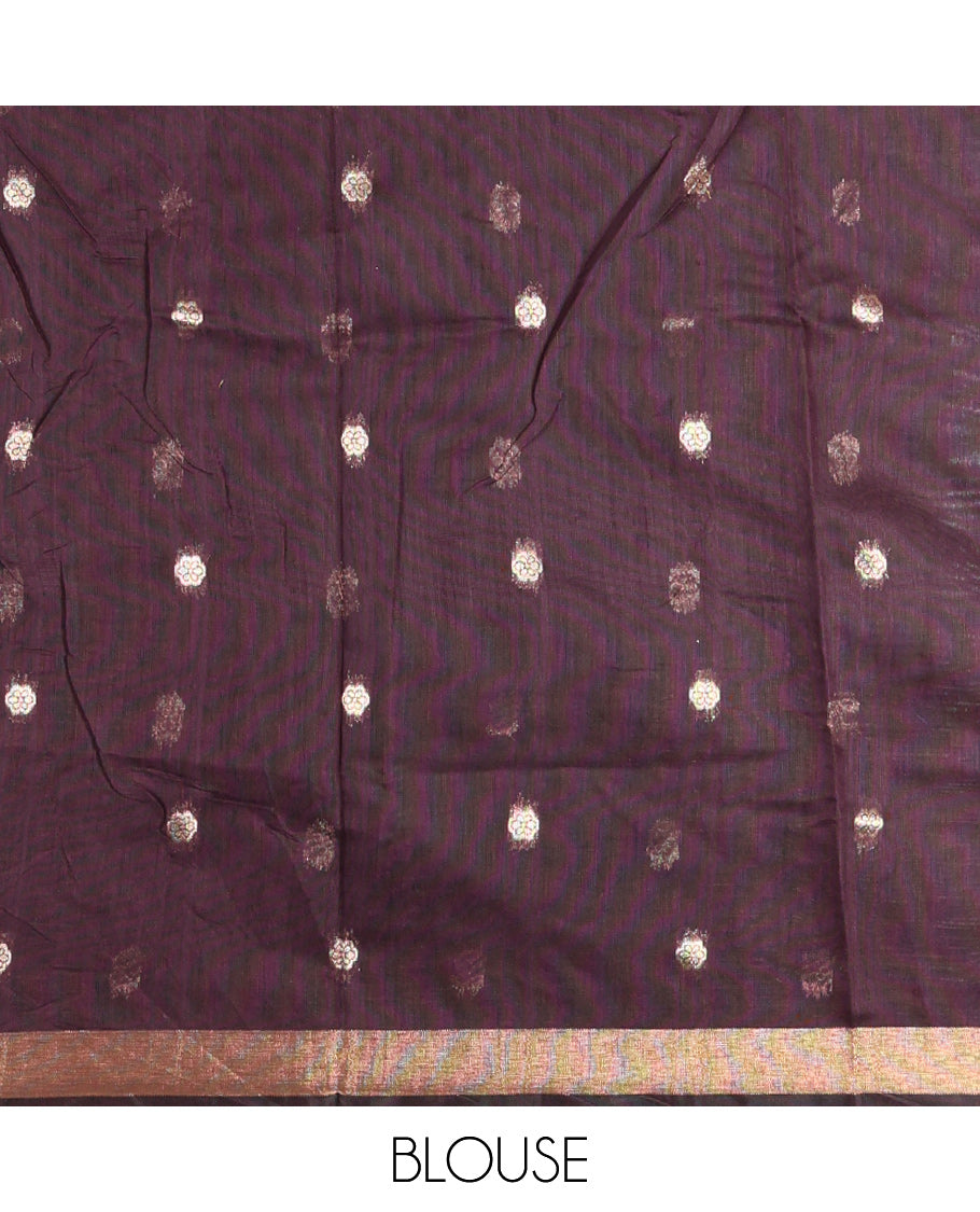 Wine Munga Cotton Saree